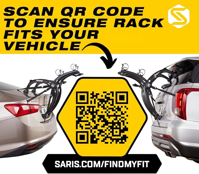 Saris Bones EX 2-Bike Trunk Rack Bicycle Carrier, Anti-Sway Straps, Made in USA - Image 2