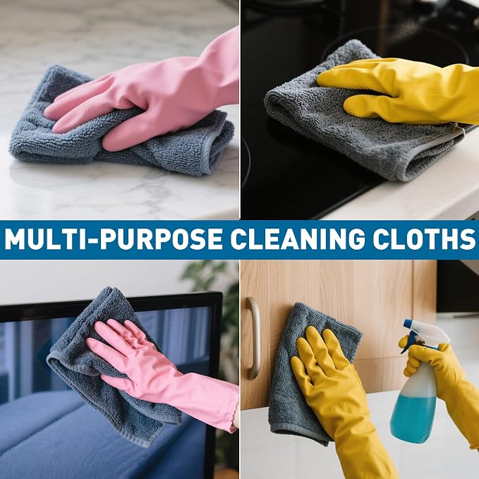 Microfiber Cleaning Cloths Bulk Pack-50 Pack, Microfiber Towels Bulk, Towels - Image 5