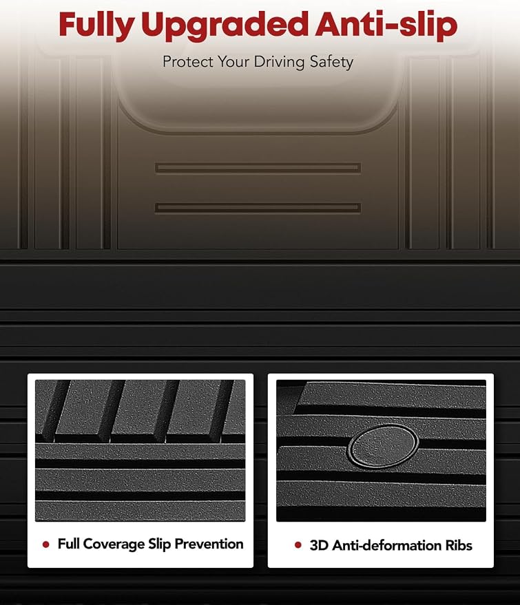 YHTAUTO Floor Mats Fit 2015-2024 Ford F-150 SuperCrew Cab Not Fit Rear Seat - Image 4