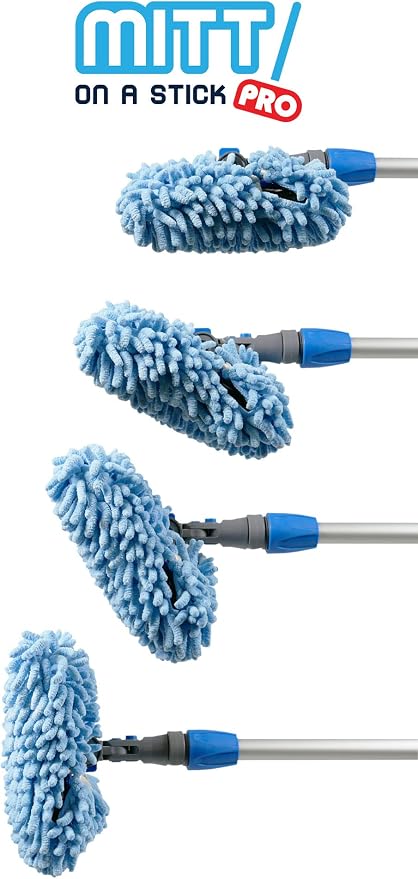 Autofiber Adjustable Head Car Wash Brush | 61" Sectional Angled Pole - Image 3