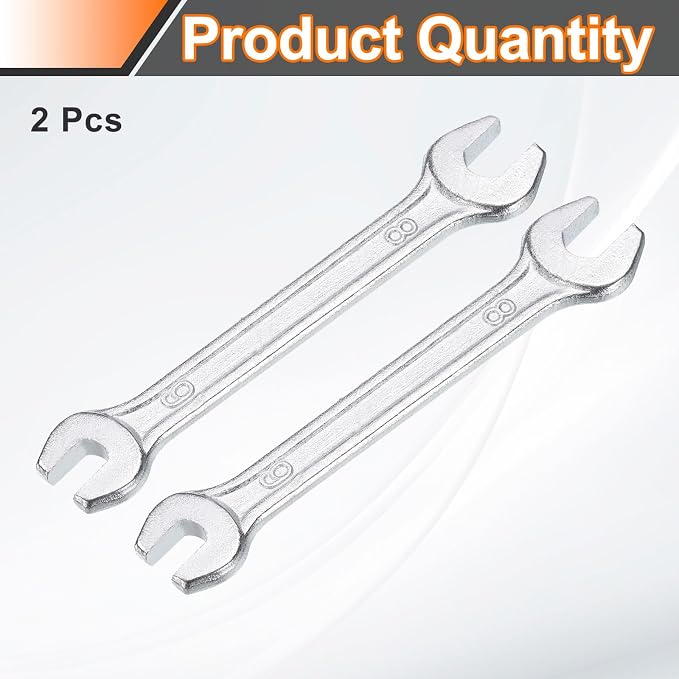HARFINGTON 2pcs Double Open End Wrench 6mm x 8mm Metric 15 Degree Offset Angle - Image 3
