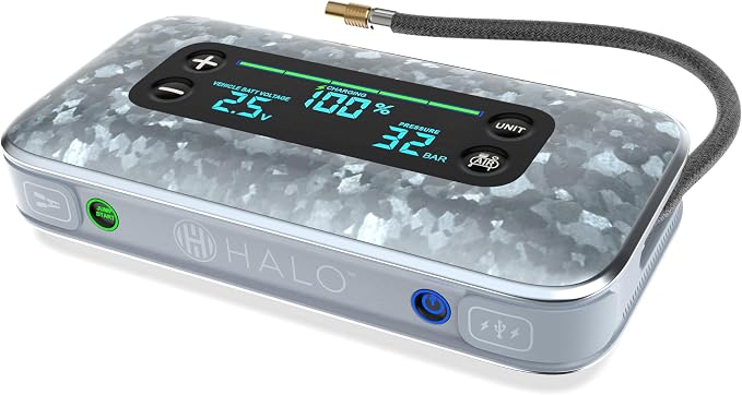 HALO Bolt Air+ 1750 Portable Car Battery Jump Starter | 130 PSI Air Compressor - Image 2