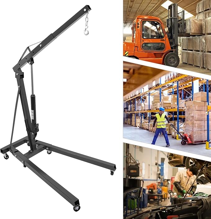 Folding Engine Hoist 1 Ton Engine Crane Lift - Image 5