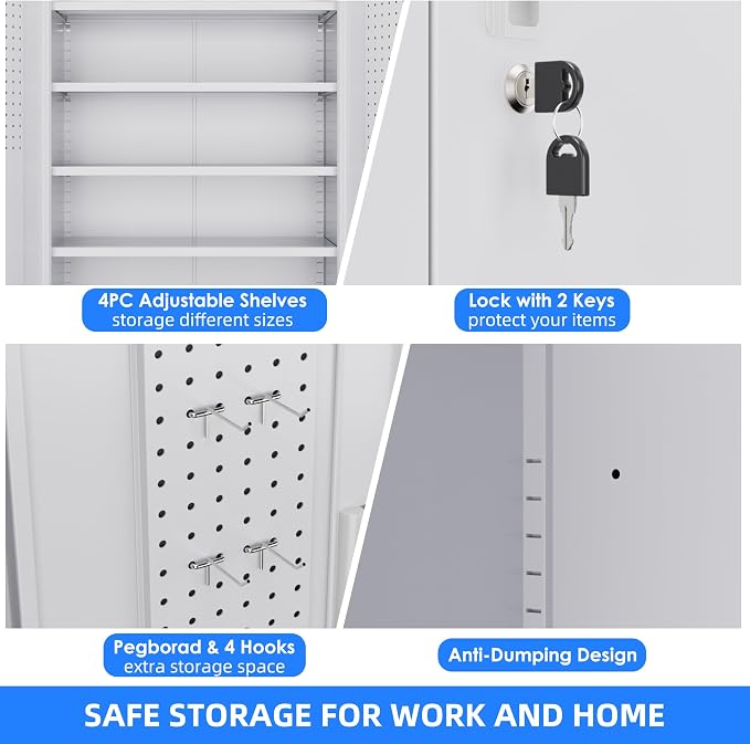73" H Metal Storage Cabinet - Image 5