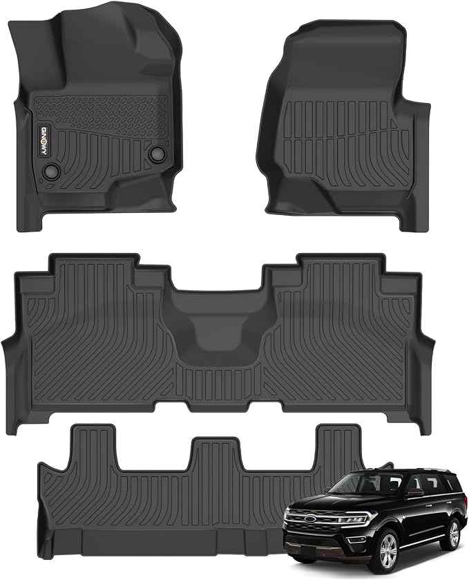 GINOWY-Floor Mats for Ford Expedition MAX 2025 2024 2023 2022 2021 Bench Seat 8 by GINOWY