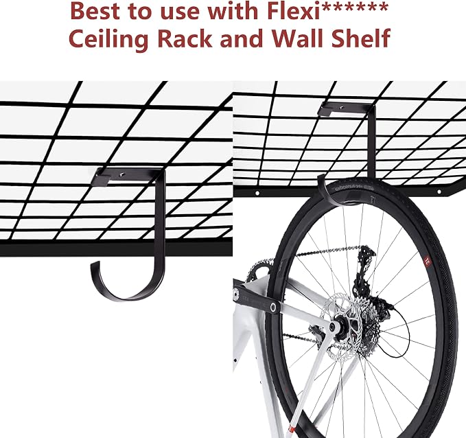 6-Pack Storage Hook for Garage Ceiling Rack & Wall Shelves, Alloy Steel - Image 5