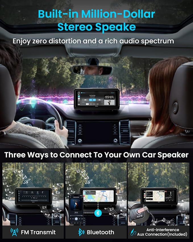 Portable Apple Carplay Screen for Car, Touch Screen - Image 5