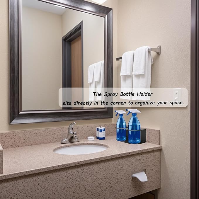 2 Pack Spray Bottle Holder Wall Mount, Metal Aerosol Spray Can Holder Rack - Image 6
