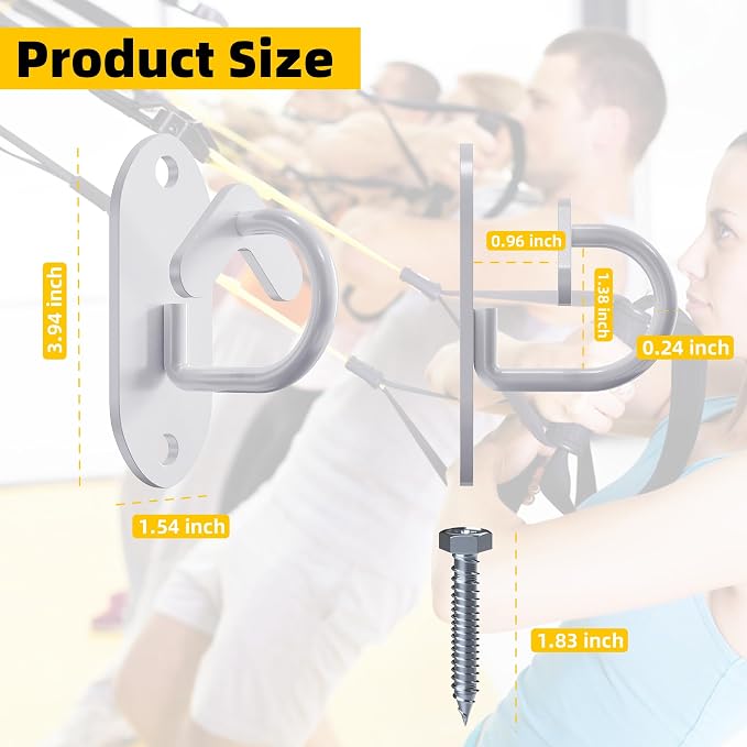 Resistance Band Wall Anchors System, Wall Mount Workout Anchors - Image 2