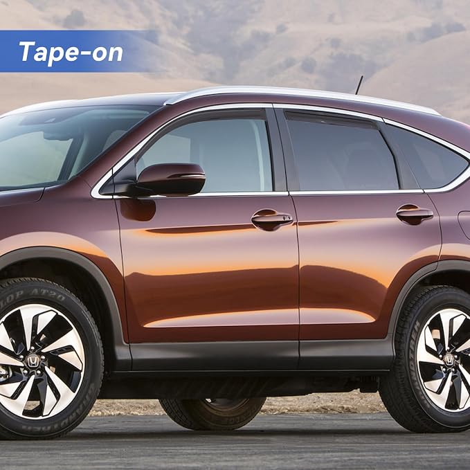 Window Visors Rain Guards for 2012 2013 2014 2015 2016 Honda CRV, Out-Channel - Image 3