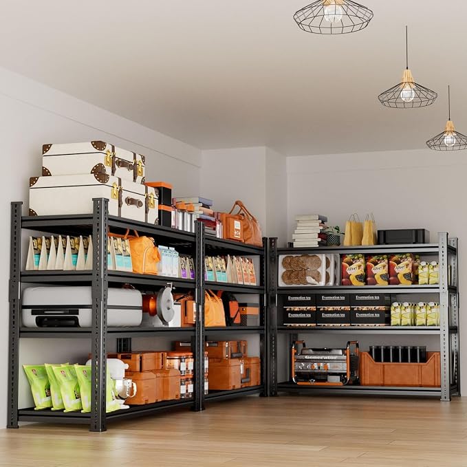 Storage Shelves Heavy Duty, 4-Tier Adjustable Metal Industrial Utility Shelf - Image 6