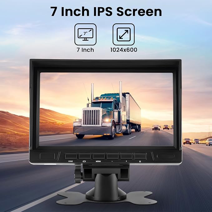 Hikity Dual Backup Camera Monitor Kit, Plug & Play, Night Vision, Wide Angle - Image 3