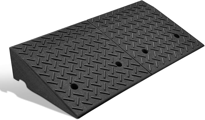 DNA MOTORING 6.3" Rise Rubber Curb Ramp Heavy Duty Loading Driveway Ramp by DNAMOTORING