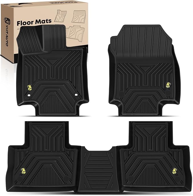YHTAUTO Floor Mats Fit 2019-2025 Toyota RAV4, TPE All Weather Car Mats by YHTAUTO