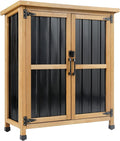 Wood & Metal Outdoor Storage Cabinet by Gowoodhut