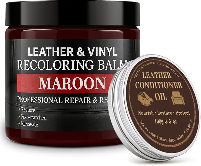 Leather Color Restorer, Leather Recoloring Balm, Scratch Remover, Leather Dye by Laxmorph