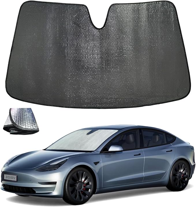 Windshield Sun Shade for Tesla Model Y 2020-2024 by ZOIBVCARSUNSHADE