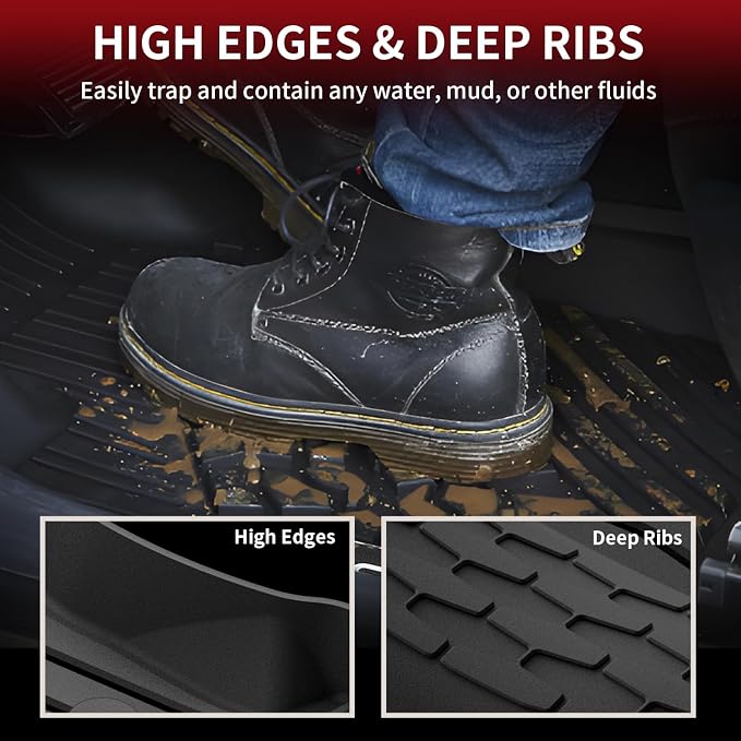 LASFIT Floor Mats Fit for Lincoln Continental 2020 2019 2018 2017, All Weather - Image 3