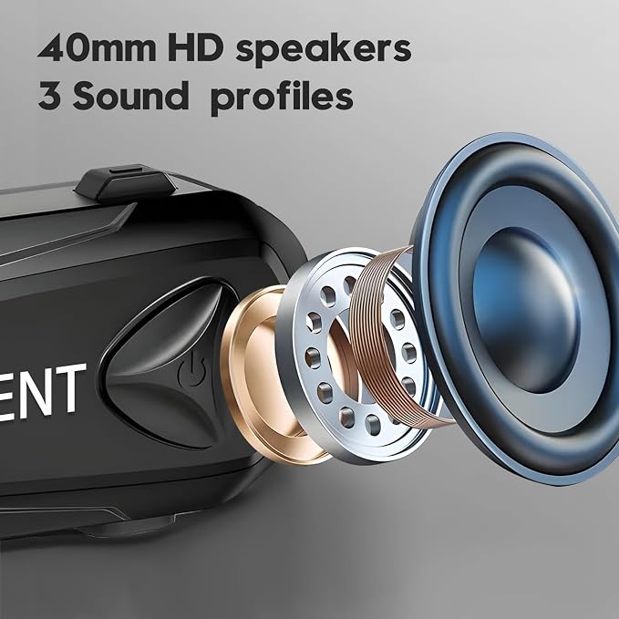 Q4 Motorcycle Bluetooth Communication System Headset Intercom, 4 Riders 1500m - Image 3