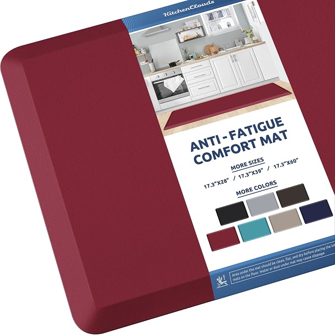 KitchenClouds Kitchen Mat Cushioned Anti Fatigue Kitchen Rug 17.3"x60" by KitchenClouds