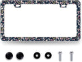 Blue Floral Flowers License Plate Frame Beautiful Flower License Plate Holder by RNKATIH