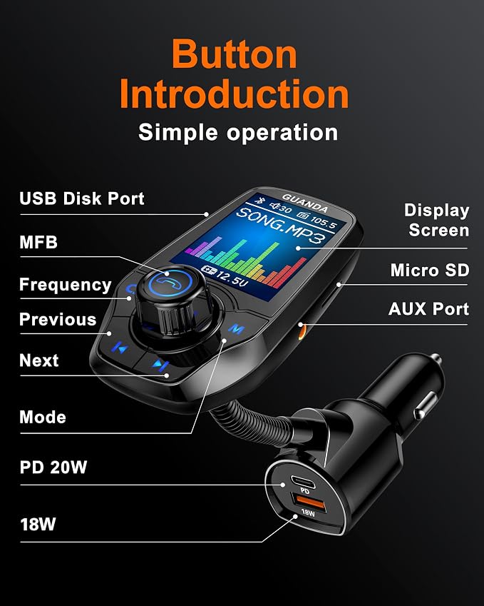 Upgraded Bluetooth FM Transmitter - Image 7