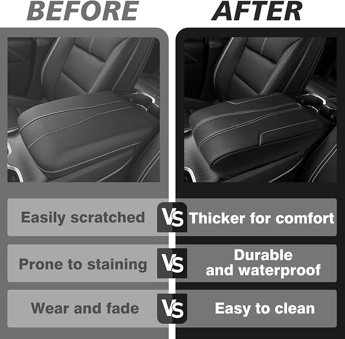 Muslogy Armrest Cover Center Console Cover Compatible - Image 6