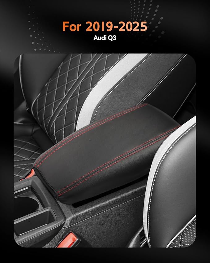 CDEFG for Audi Q3 2019-2025 Center Console Cover Armrest Cover for Q3 2020 2021 - Image 2