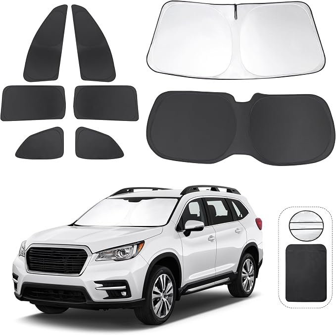 TINGLU Window Shades for Subaru Ascent 2019-2024 2025 Accessories Car Side Full by TINGLU
