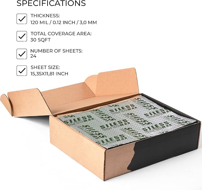 Siless Max 120 mil 30 sqft Car Sound Deadening mat - Image 3