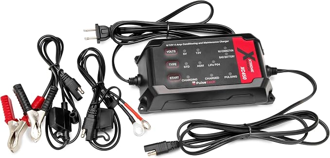 PulseTech XC450 Xtreme Charge 4 AMP Smart Battery Charger Maintainer, Trickle by PulseTech