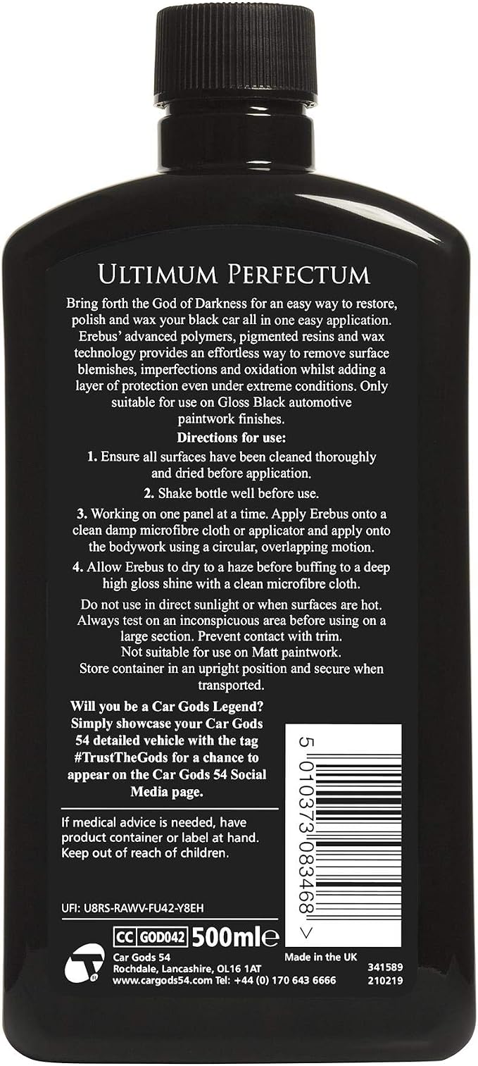 Car Gods Black Carnauba Wax Polish, Pigmented Formula 3 in 1 Removes Surface - Image 2