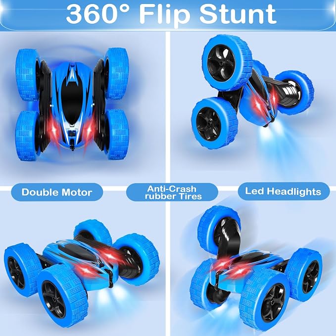 FREE TO FLY Remote Control Car Boys Toys: 360 Flip Rc Cars 2.4Ghz Double-Sided - Image 2