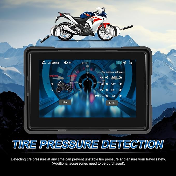 CAMECHO Motorcycle CarPlay Screen, Touch Screen Car Stereo Support Dual - Image 6