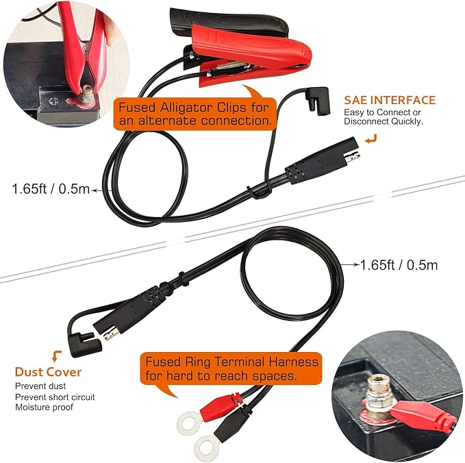 High-Efficiency 12V 5-Amp Smart Car Battery Charger, Battery Maintainer - Image 5