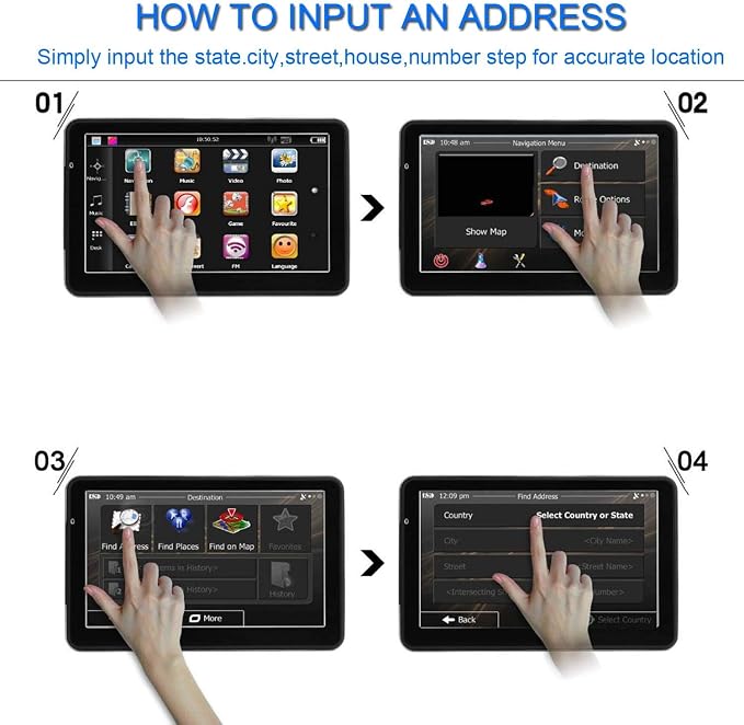 GPS Navigator for Car Truck RV – 9'' HD Touchscreen, Latest 2025 Map - Image 3