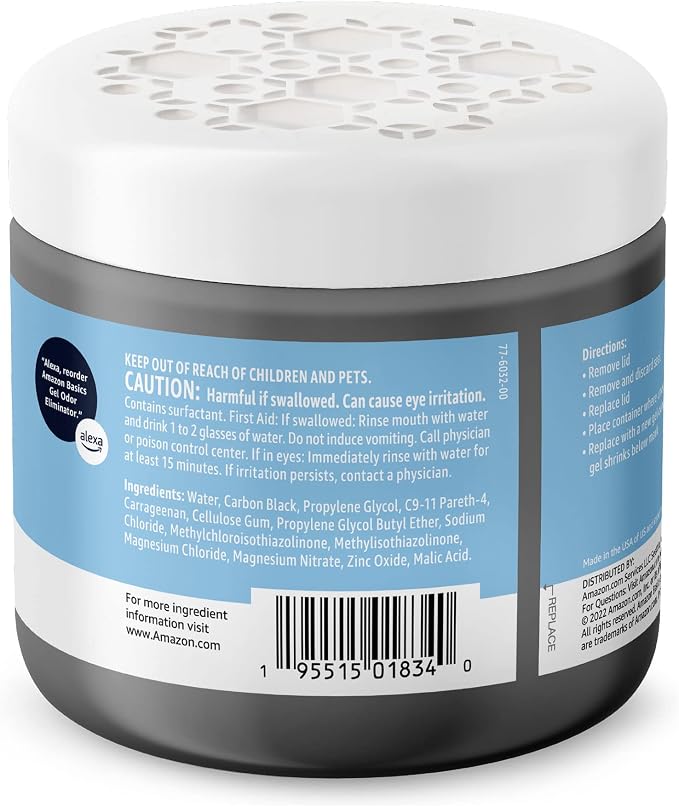 Amazon Basics Gel Odor Eliminator, Activated Charcoal, Fragrance Free, 17 Oz - Image 3