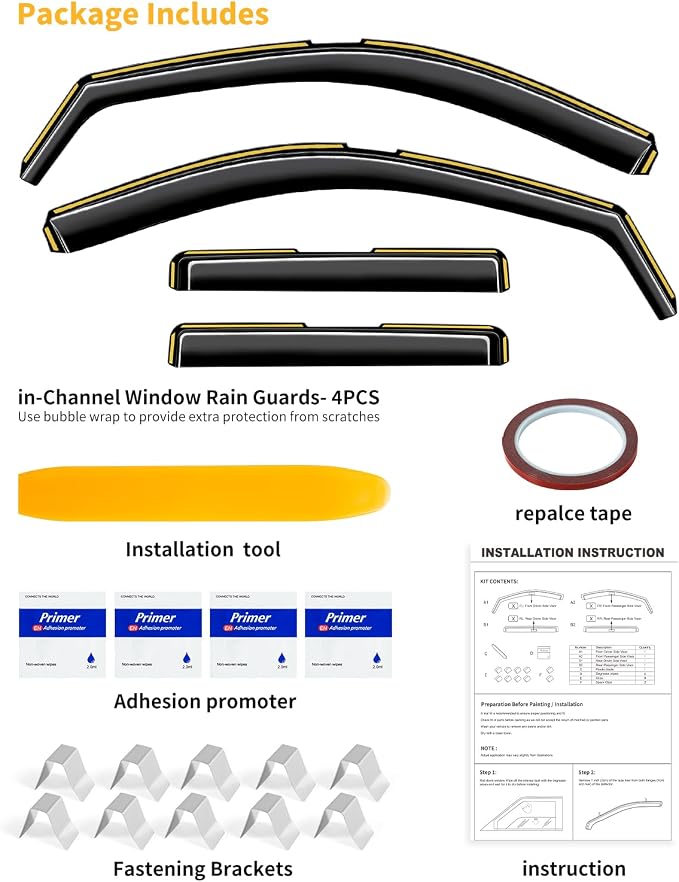 in-Channel Window Rain Guards Fit - Image 9