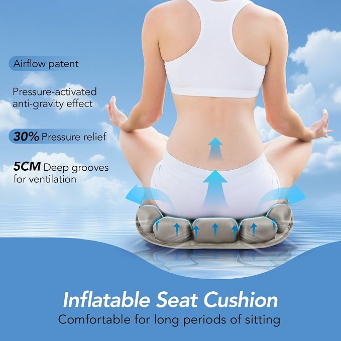 Travel Seat Cushion, 3D Air Inflatable Pressure Relief Cushion - Image 2