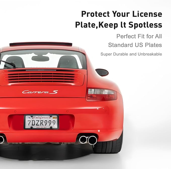 Transparent License Plate Cover and Frames, Unbreakable Car Licence Plate Frame - Image 2