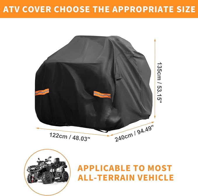 X AUTOHAUX ATV Cover for Can-am Outlander MAX XT DPS/XT-P Waterproof 4 Wheelers - Image 6