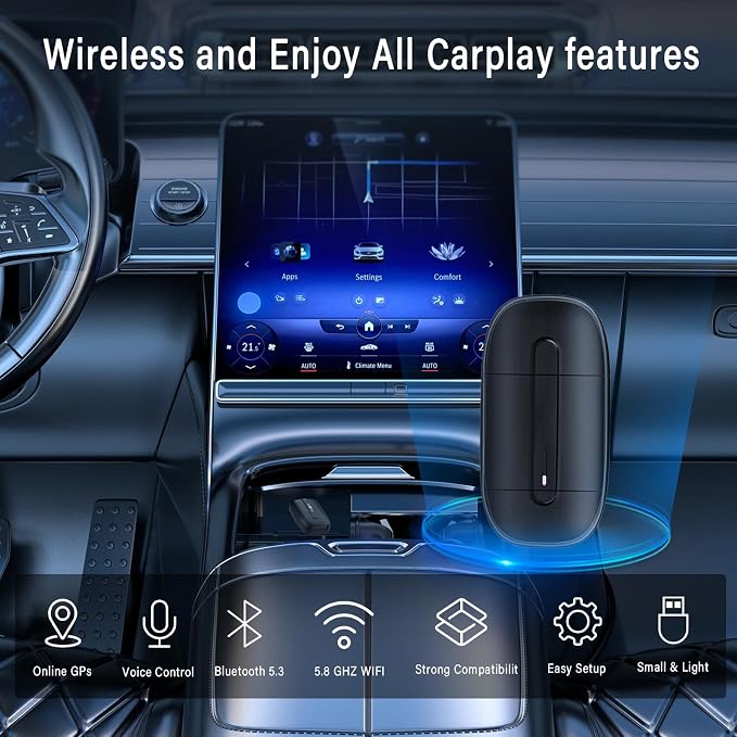 Wireless Carplay Adapter for iPhone, Plug & Play, Mini Size - Image 5