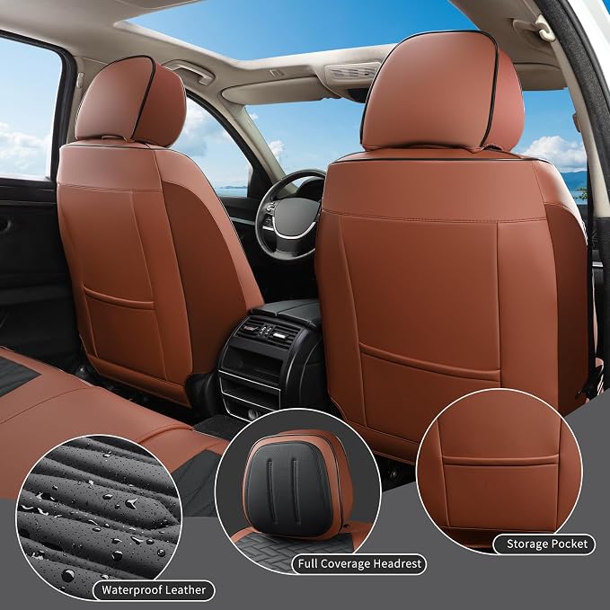 Car Seat Covers Full Set, Leather Seat Covers - Image 8