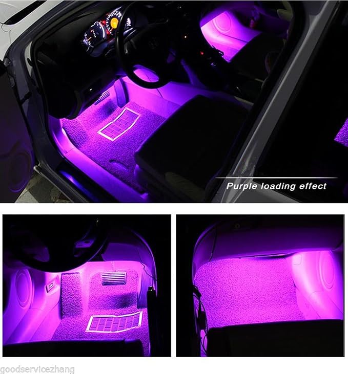 Car LED Strip Light, EJ's SUPER CAR 4pcs 36 LED Car Interior Lights Under Dash - Image 3