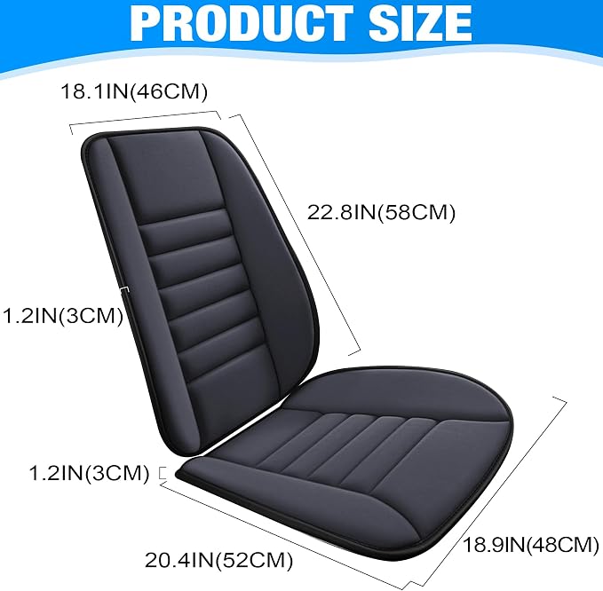 MYFAMIREA Car Seat Cushion and Back Support Pillow 1.2'' Thick Memory Foam Desk - Image 8