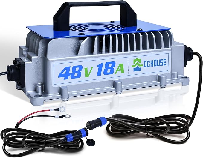 DC HOUSE 48V 18A Lithium Battery Charger, 900W Fast Charger, Charging by DCHOUSE