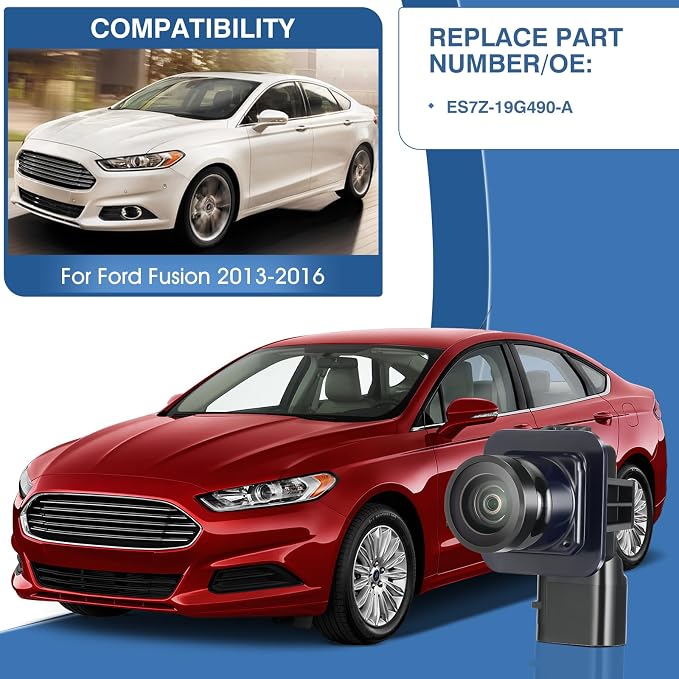 Rear View Backup Camera Fit for Ford Fusion 2013-2016, Reversing Parking Assist - Image 2