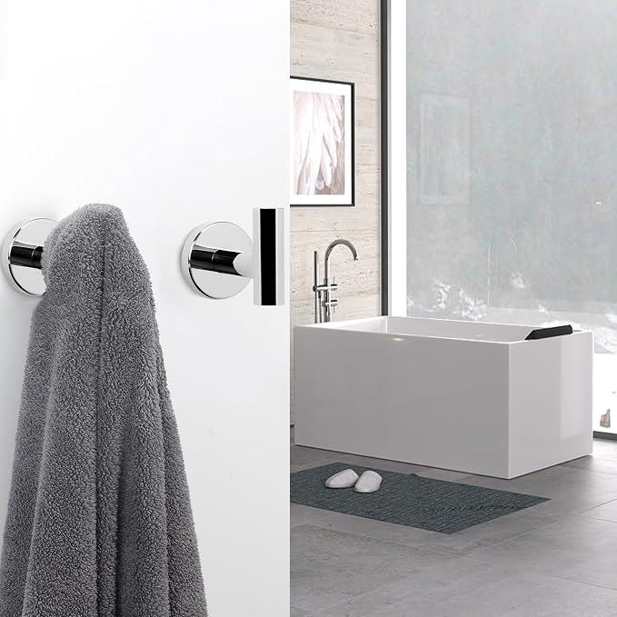 NearMoon Bath Towel Hooks- SUS 304 Stainless Steel Robe Hook Holder, Heavy Duty - Image 7
