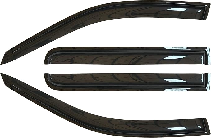 4pcs Outside Mount Style Window Rain Guards Durable Side Window Wind Deflectors by Deebior