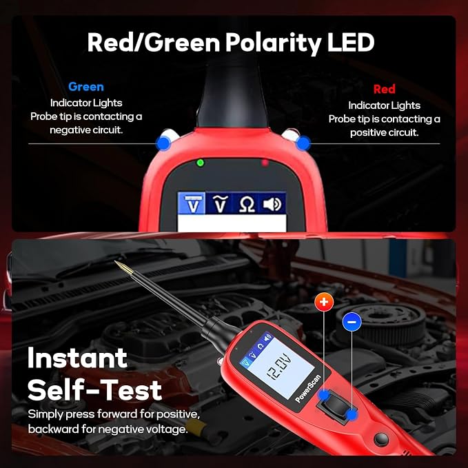 Autel PowerScan PS100 Automotive Circuit Tester, Power Circuit Probe Scan Tool - Image 6